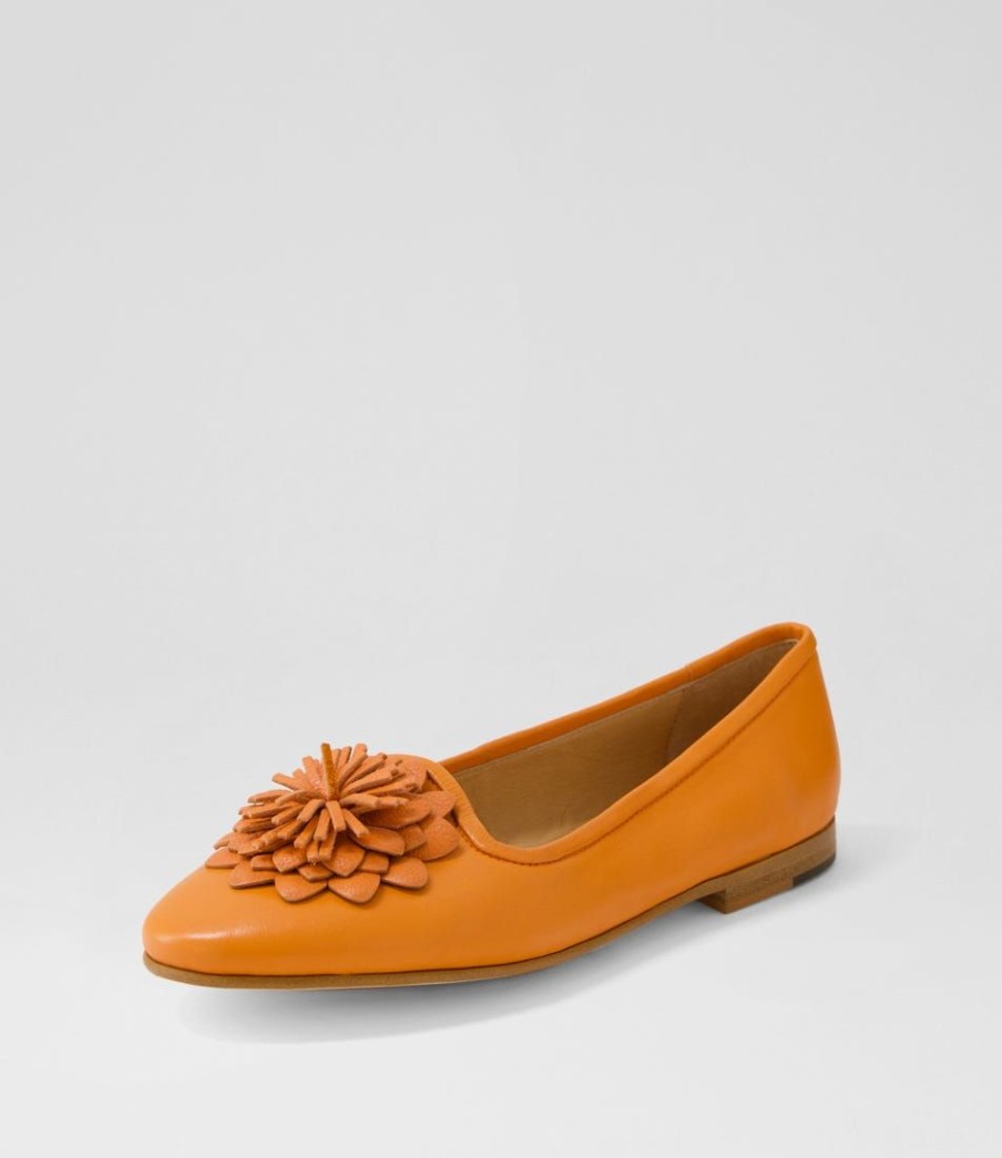 Shoes DJANGO & JULIETTE | Unions Bright Orange Leather Loafers