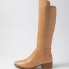 Shoes DJANGO & JULIETTE | Tetley Cappuccino Leather Stretch Knee High Boots