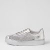 Shoes DJANGO & JULIETTE | Fabia Silver Jewels Leather Sneakers