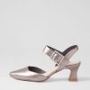 Shoes DJANGO & JULIETTE | Paschal Pewter Satin Leather Heels