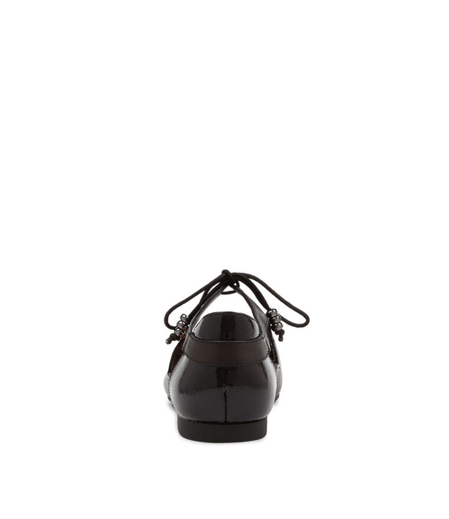 Shoes ZIERA | Campo Xf Black Leather Patent Flat Shoes