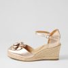 Shoes ZIERA | Adira W Pale Rose Gold Leather Wedges