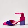 Shoes DJANGO & JULIETTE | Makiko Fuchsia Purple Suede Mary Jane Heels