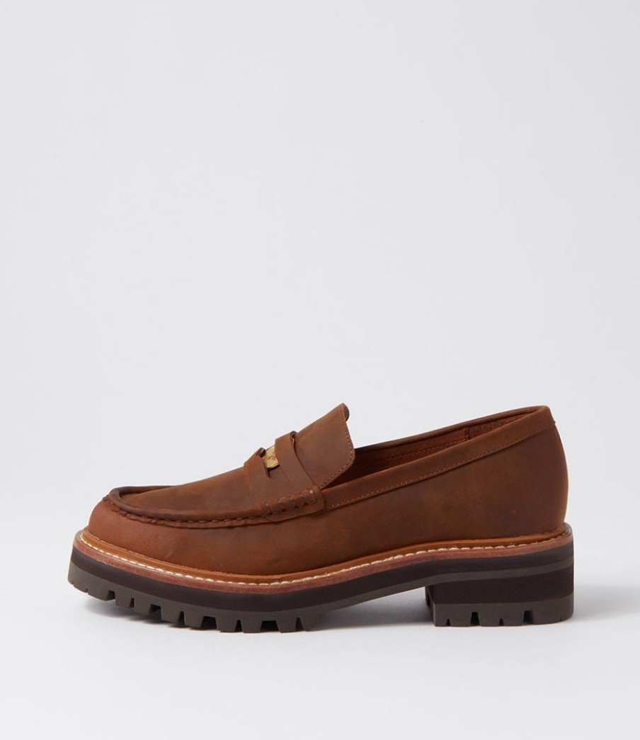 Shoes DJANGO & JULIETTE | Finola Crazyhorse Leather Loafers