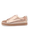 Shoes TOP END | Purity Rose Gold Leather Sneakers