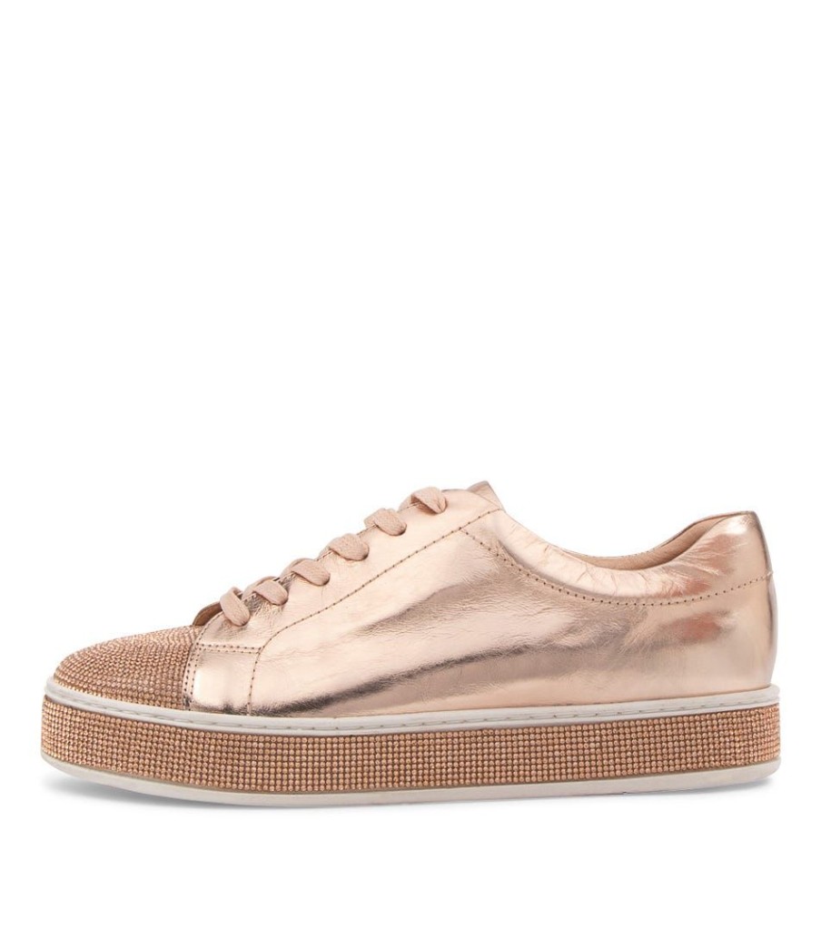 Shoes TOP END | Purity Rose Gold Leather Sneakers