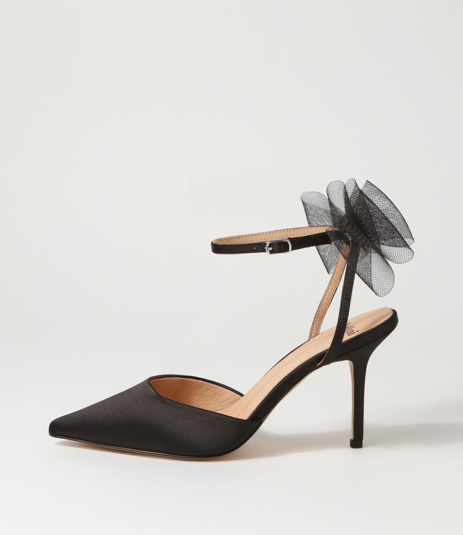 Shoes MOLLINI | Myday Black Satin Heels