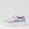 Shoes ROLLIE | Derby City Punch Pastel Floral Leather Lace Up Flats