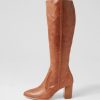 Shoes DJANGO & JULIETTE | Ammies Tan Leather Knee High Boots