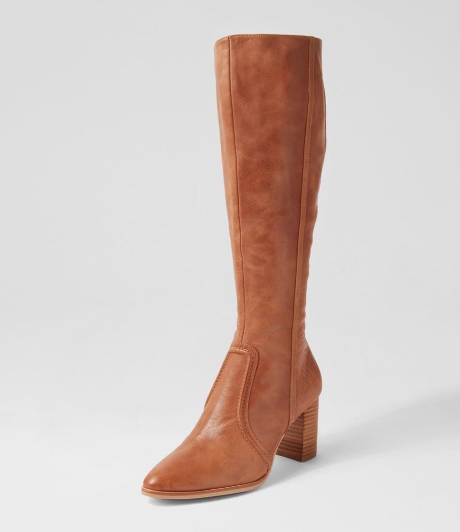 Shoes DJANGO & JULIETTE | Ammies Tan Leather Knee High Boots