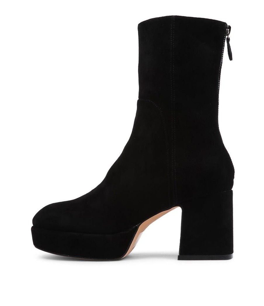 Shoes MOLLINI | Olivia Black Suede Ankle Boots