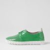 Shoes DJANGO & JULIETTE | Huston Emerald White Patent Leather Sneakers