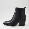 Shoes DJANGO & JULIETTE | Morene Black Croc Leather Chelsea Boots