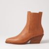 Shoes MOLLINI | Rowe Tan Natural Heel Leather Ankle Boots