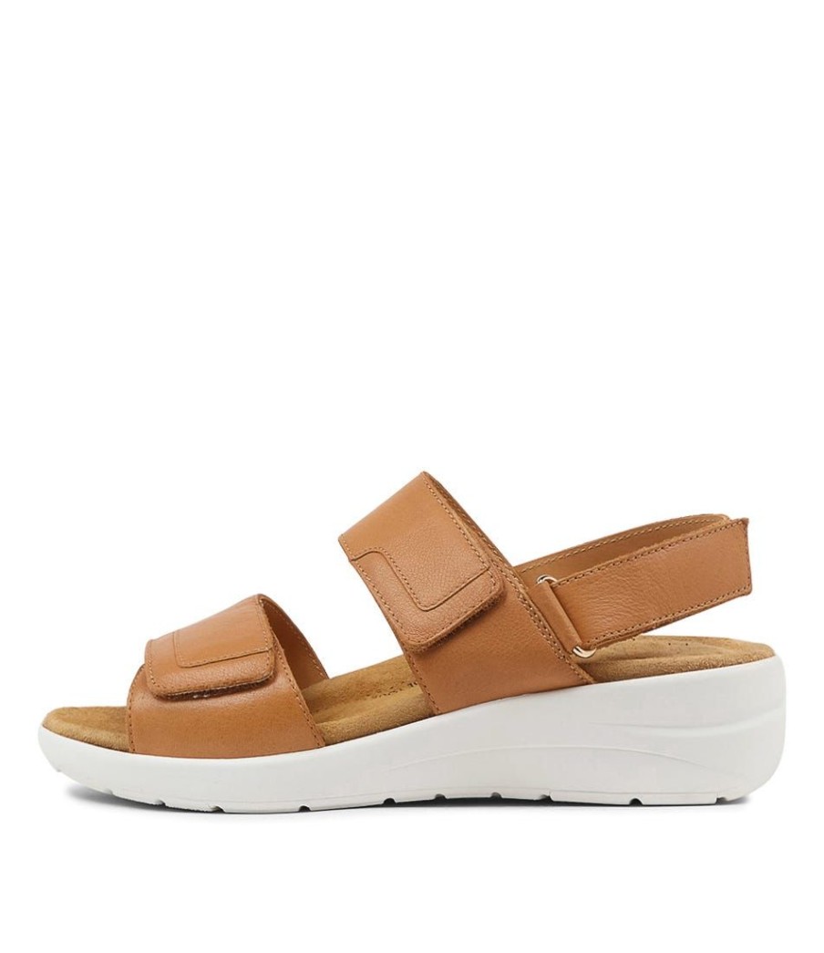 Shoes ZIERA | Nyle Xw Tan Leather Sandals