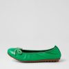 Shoes DJANGO & JULIETTE | Beyond Bright Emerald Leather Ballet Flats