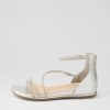 Shoes DJANGO & JULIETTE | Bonn Silver Jewel Fabric Leather Sandals