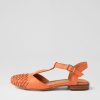 Shoes DIANA FERRARI | Rijade Tangerine Leather Flat Shoes