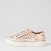 Shoes DJANGO & JULIETTE | Froggy Rose Gold Pink Line Cut Leather Sneakers