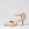 Shoes TOP END | Luxom Nude Silver Leather Jewels Heels