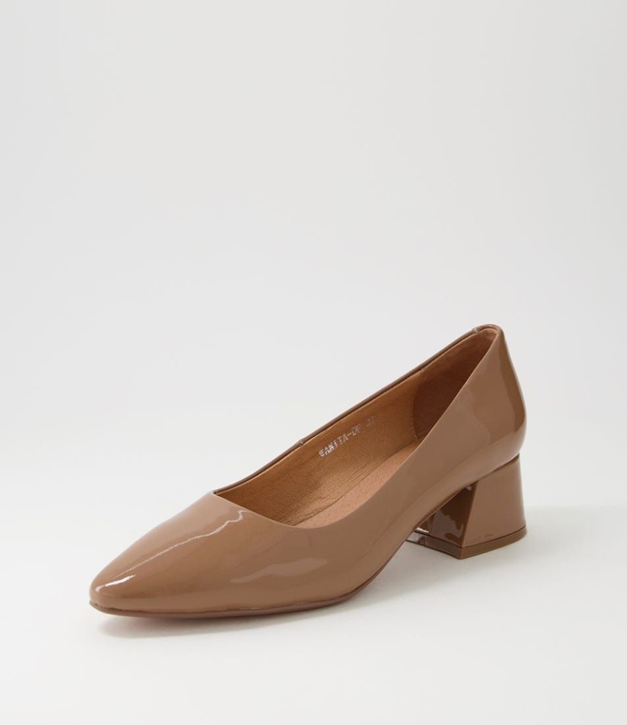 Shoes DIANA FERRARI | Wanita Caramel Patent Leather Heels