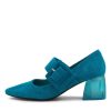 Shoes DJANGO & JULIETTE | Milsom Teal Suede Heels