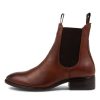 Shoes EOS | Celina Brandy Leather Ankle Boots