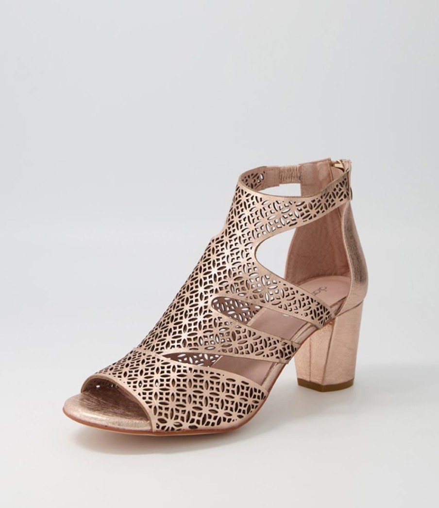 Shoes DIANA FERRARI | Callme Rose Wash Metallic Leather Sandals