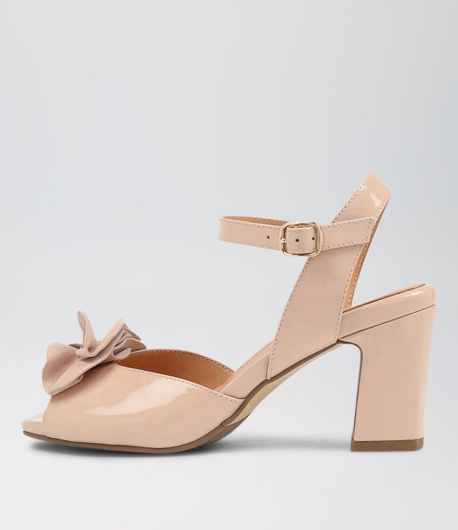 Shoes ZIERA | Antonia W Nude Patent Suede Sandals