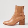 Shoes MOLLINI | Cloeys Latte Natural Heel Leather Chelsea Boots