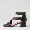 Shoes DJANGO & JULIETTE | Fila Black Natural Leather Sandals