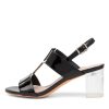 Shoes DJANGO & JULIETTE | Sheree Black Clear Patent Vinylite Sandals