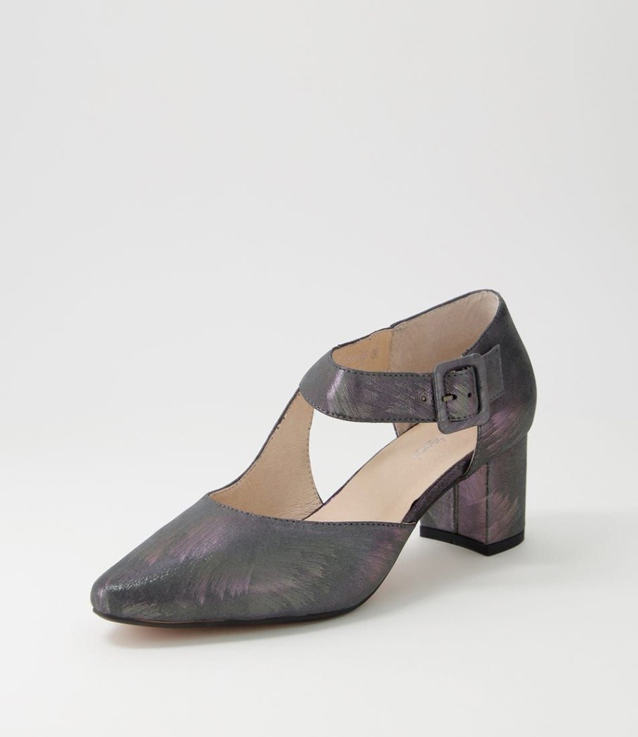 Shoes DIANA FERRARI | Latisha Pewter Brushed Leather Heels