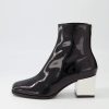 Shoes DJANGO & JULIETTE | Waroni Black Ivory Patent Leather Ankle Boots