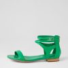 Shoes DJANGO & JULIETTE | Please Bright Emerald Leather Sandals