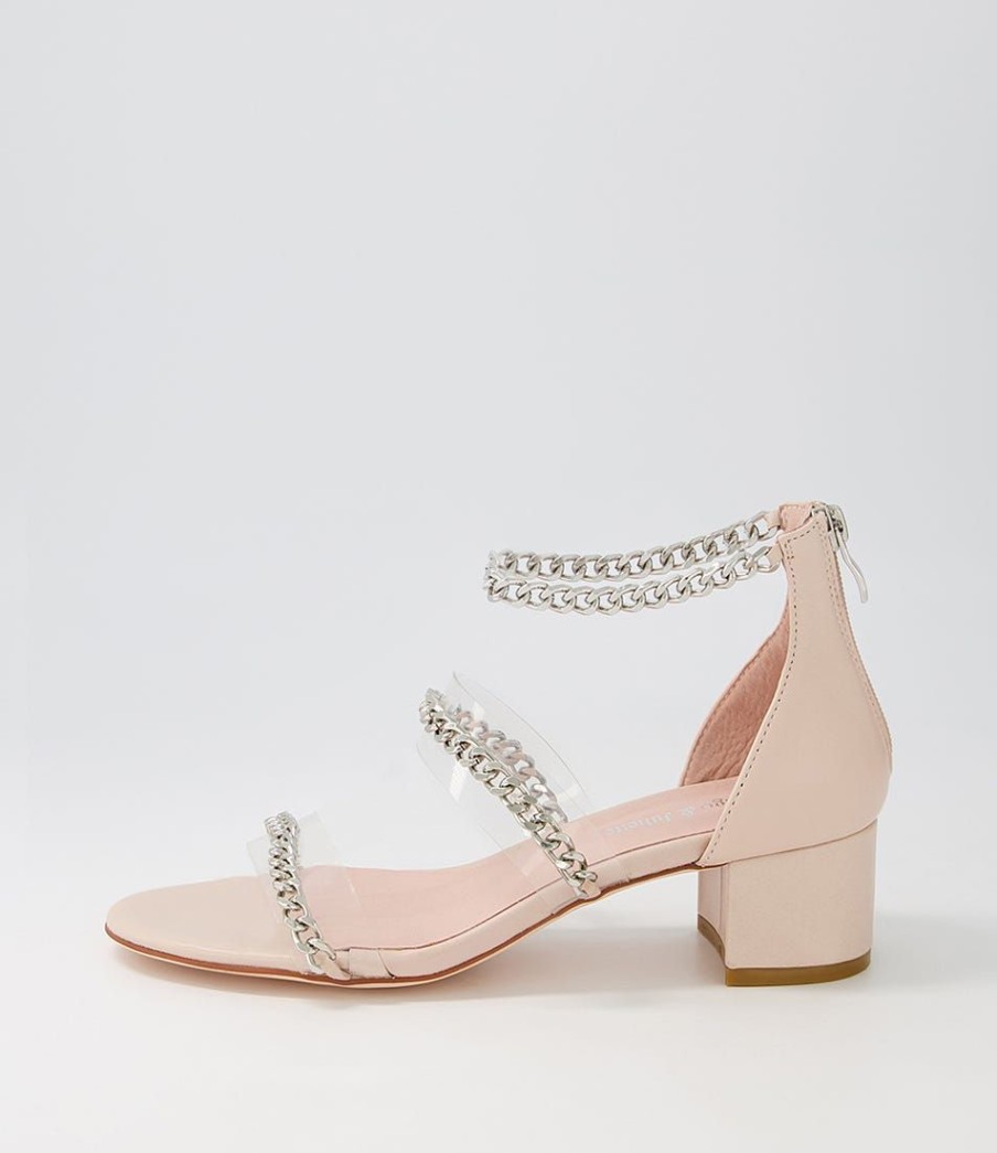 Shoes DJANGO & JULIETTE | Adina Clear Nude Vinylite Leather Sandals