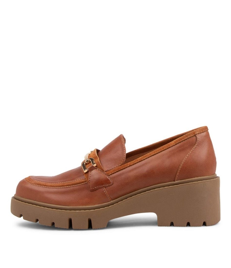 Shoes TOP END | Xaxi Cognac Leather Heels