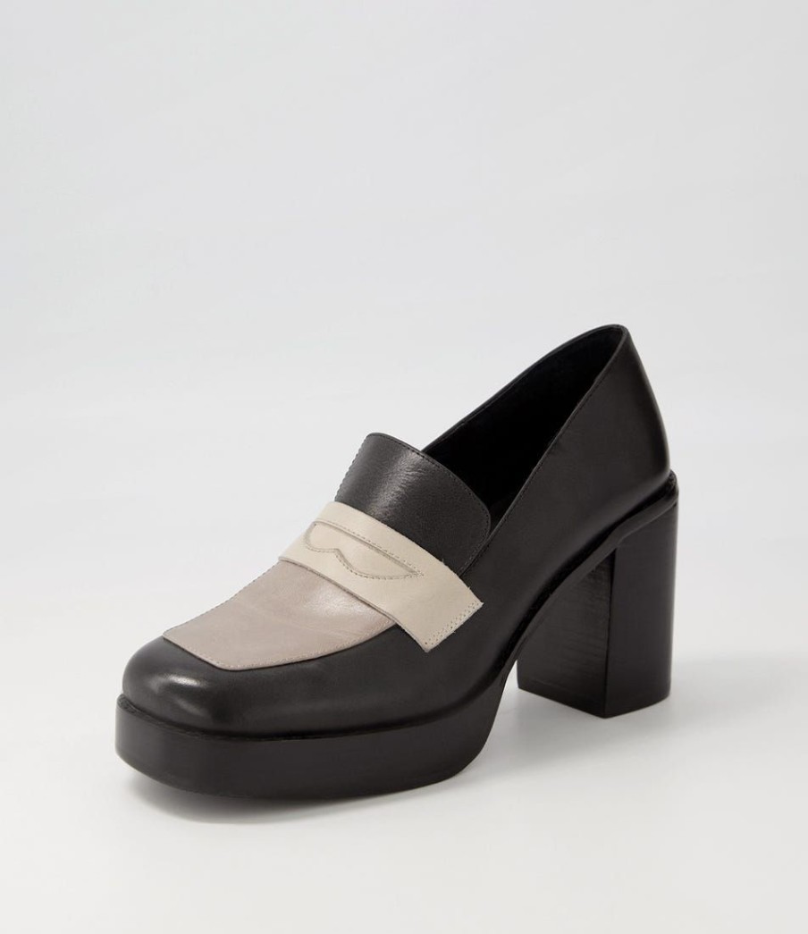 Shoes TOP END | Danyela Black Multi Leather Heels