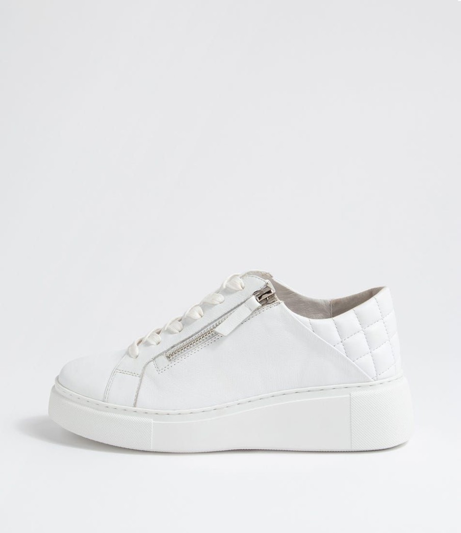 Shoes DJANGO & JULIETTE | Yurke White Leather Sneakers Ws