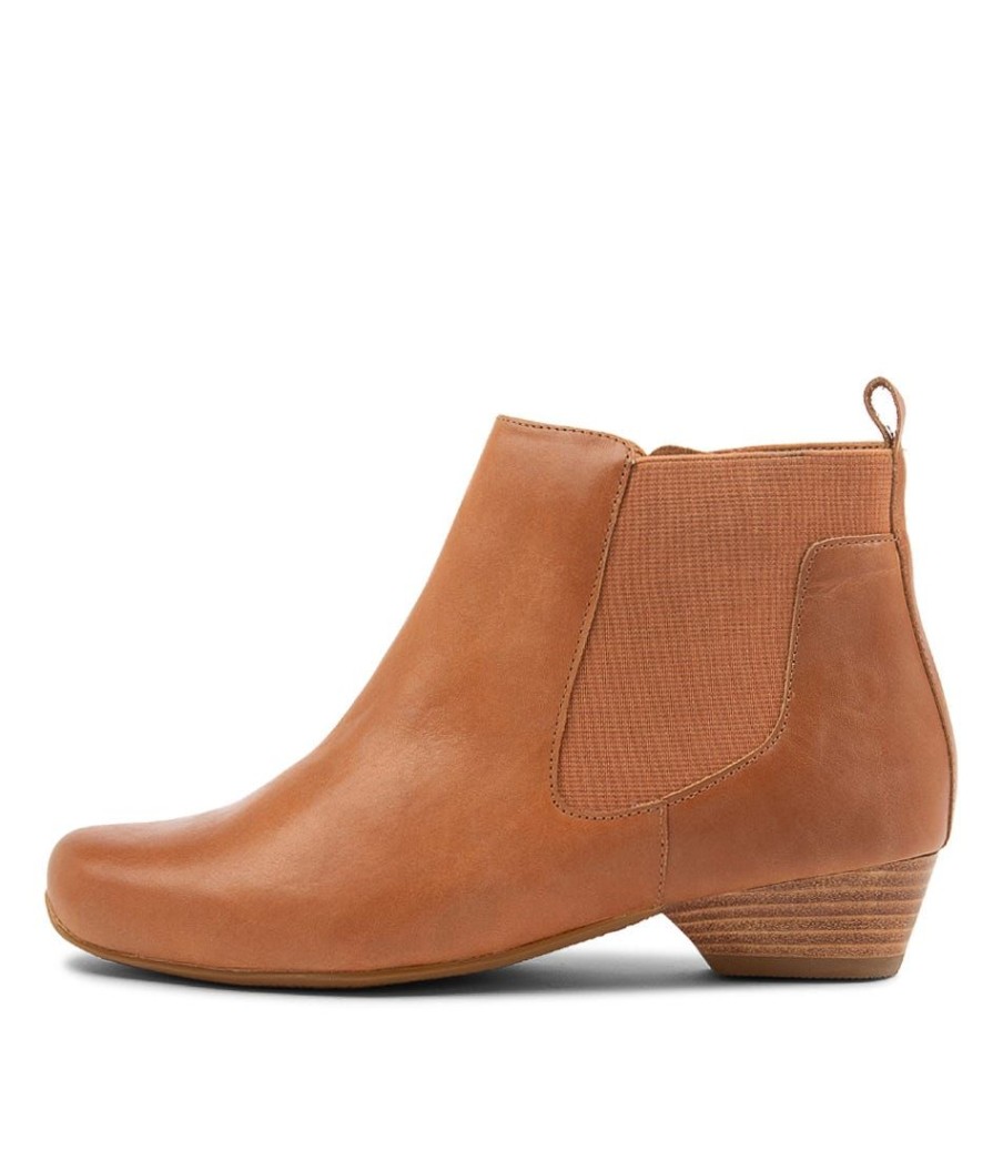 Shoes ZIERA | Chelsine Xw Tan Leather Ankle Boots