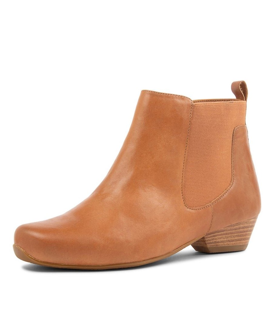 Shoes ZIERA | Chelsine Xw Tan Leather Ankle Boots