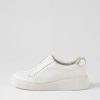 Shoes DJANGO & JULIETTE | Yiara White Silver Leather Sneakers