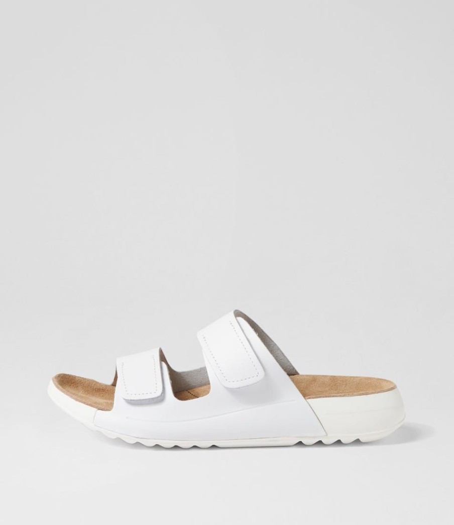 Shoes ZIERA | Yava W White Leather Slides