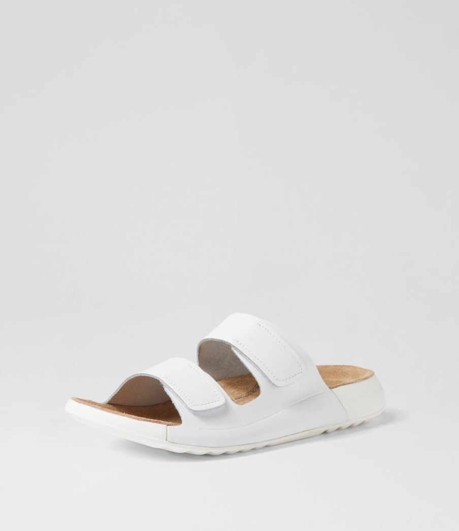 Shoes ZIERA | Yava W White Leather Slides