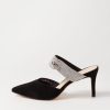 Shoes TOP END | Barletta Black Suede Jewels Mules