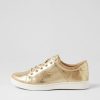 Shoes ZIERA | Delilah Xf Old Gold Scratch Leather Sneakers