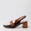 Shoes DIANA FERRARI | Caelia Black Cream Tan Patent Leather Heels