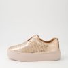 Shoes DJANGO & JULIETTE | Shia Rose Gold Pale Pink Croc Leather Sneakers