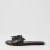 Shoes TOP END | Langela Black Leather Slides