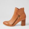 Shoes TOP END | Uriah Dark Tan Leather Ankle Boots